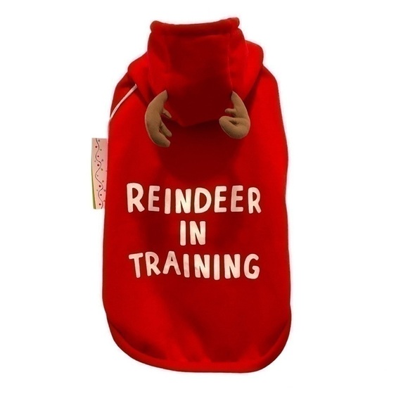 ⭐️HOST PICK x 2 ⭐️ Reindeer In Training Dog  Hoodie Sweater NWT - Picture 1 of 3